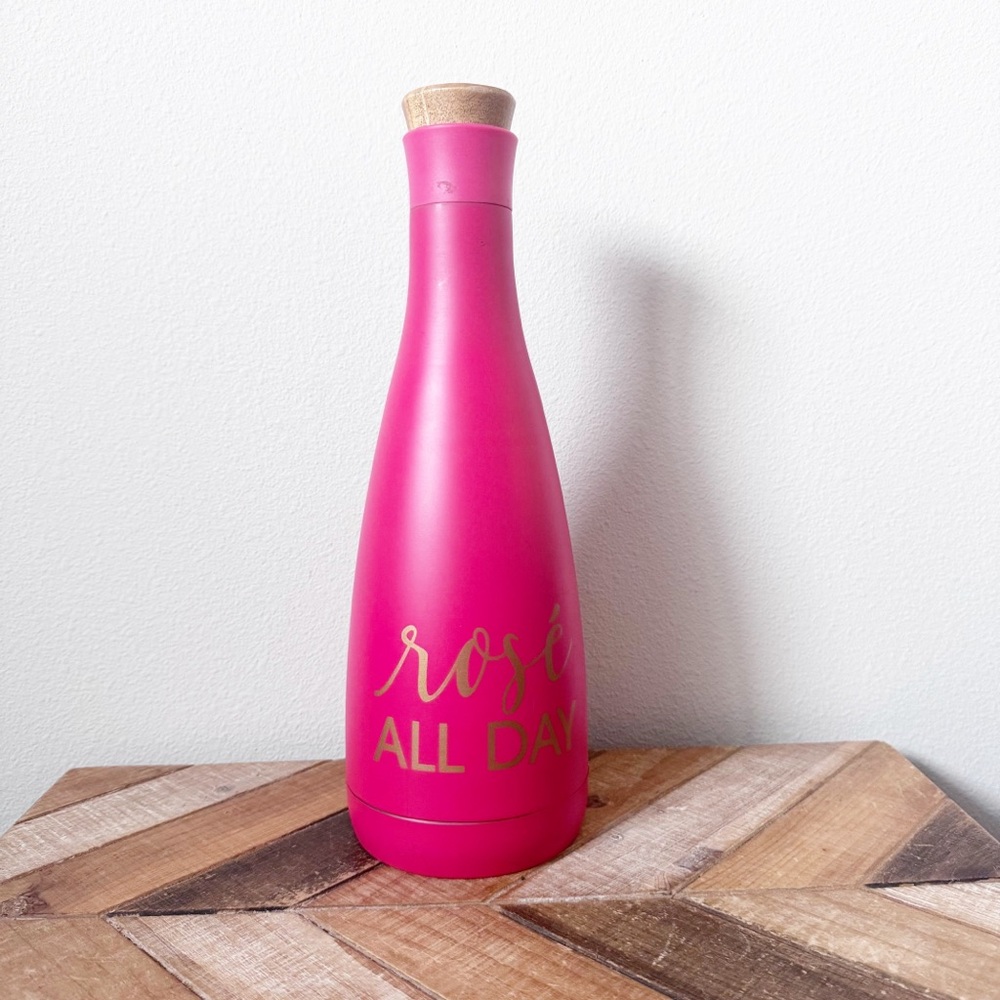 Manna Rose’ All Day Pink Insulated Wine Bottle 50oz